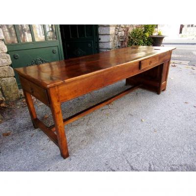 Table De Ferme "huche" De 227 Cm, XVIIIe 