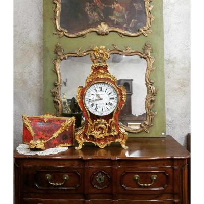 Grand Cartel En Vernis Martin Et Sa Console, 123 Cm, XVIIIe