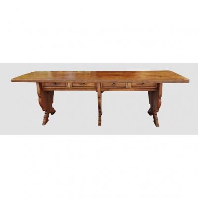 Table Italienne De Communauté Religieuse, 260 Cm, XVIIe