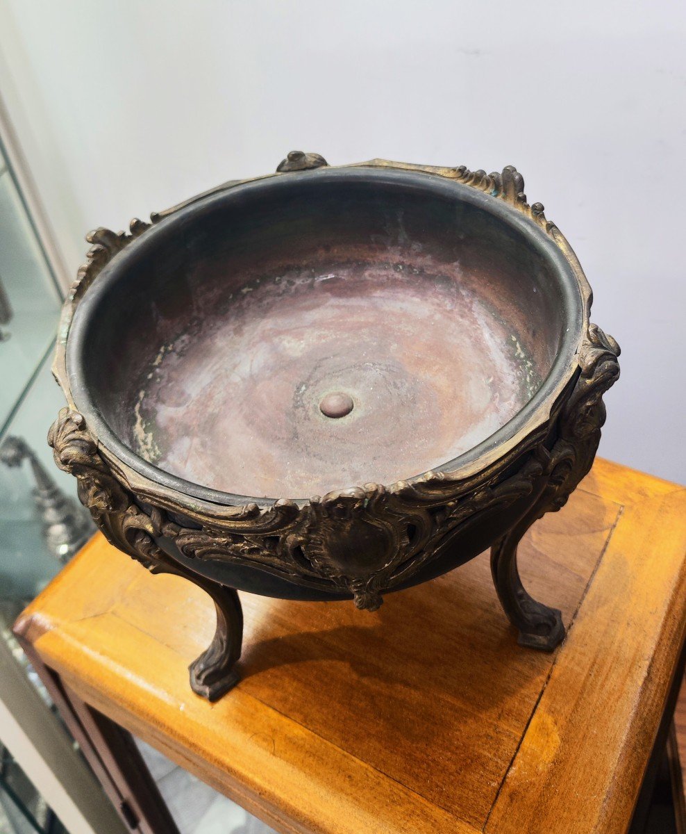 Antique French Bronze Napoleon III Planter-photo-1