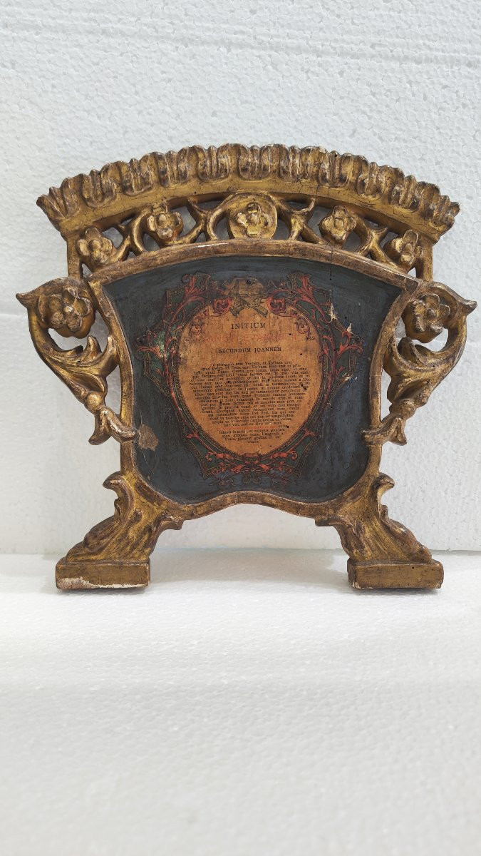 Paire de canons d'autel en bois doré du XVIIIe siècle-photo-4