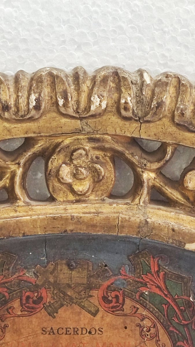 Paire de canons d'autel en bois doré du XVIIIe siècle-photo-3