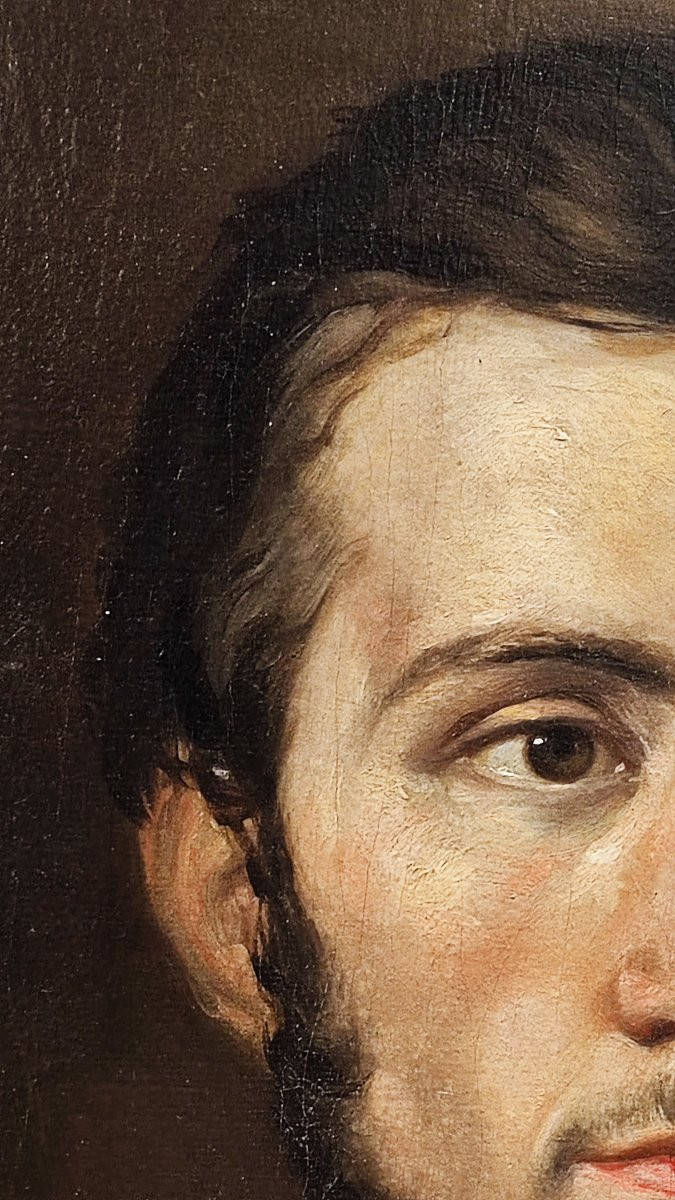 Portrait à l'huile du XIXe siècle-photo-4