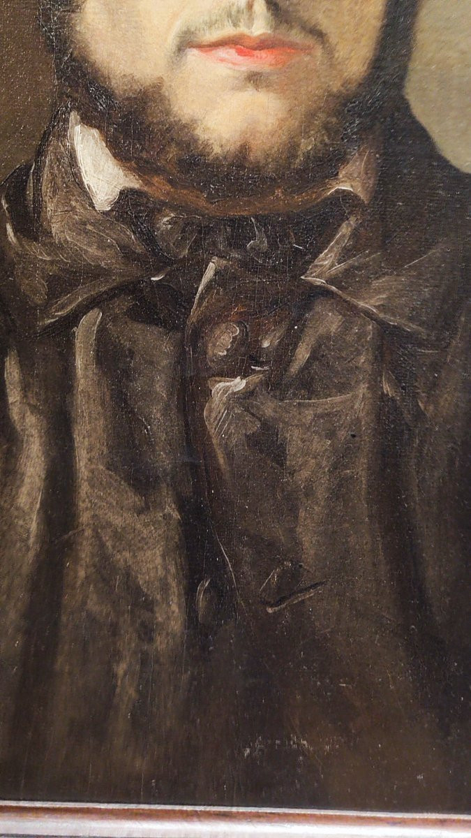 Portrait à l'huile du XIXe siècle-photo-6