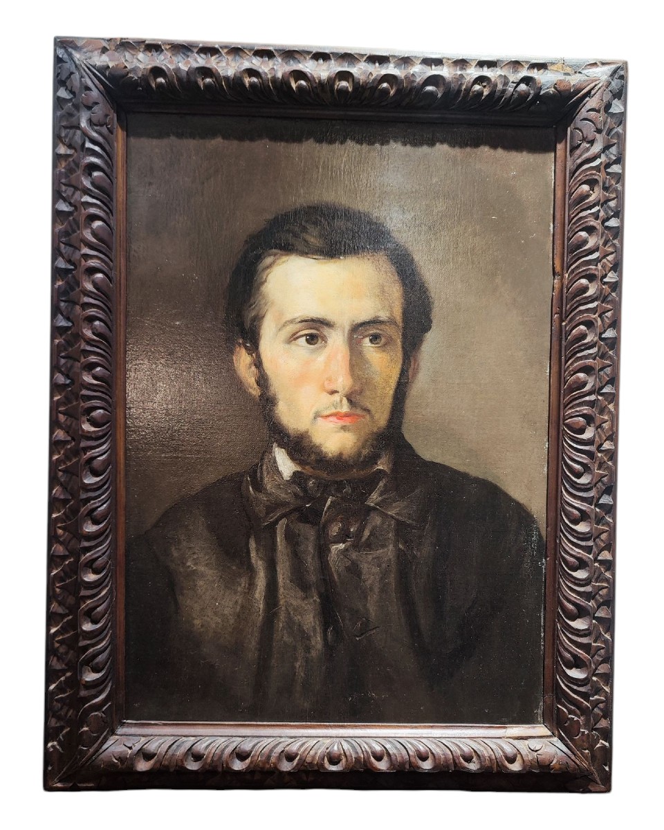 Portrait à l'huile du XIXe siècle