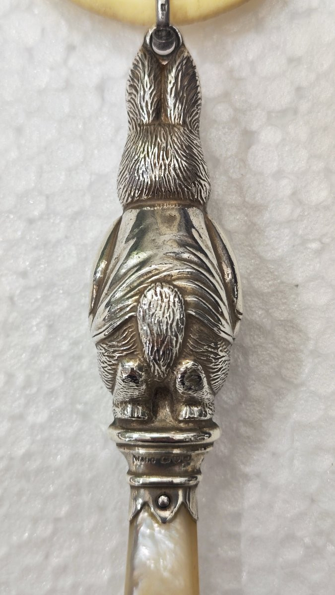 Silver And Mother-of-pearl Baby Rattle-photo-3