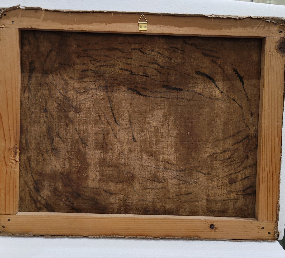 Huile sur toile du XVIIe siècle, Nativité avec l'Adoration des Bergers-photo-2