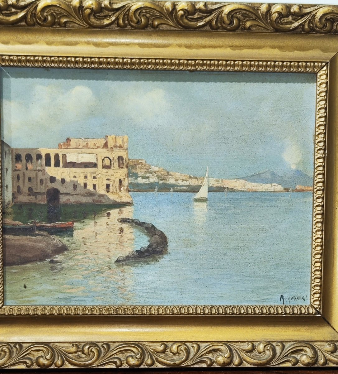 Palazzo Donn'anna, Naples, Oil On Panel-photo-4