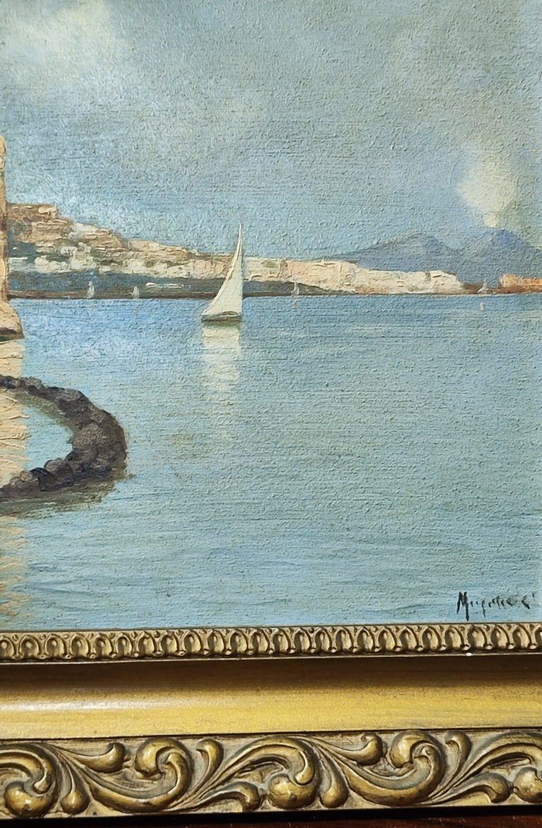 Palazzo Donn'anna, Naples, Oil On Panel-photo-1