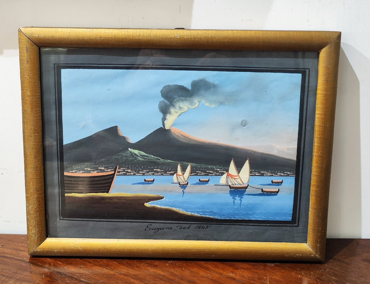 Pair Of 19th-century Neapolitan Gouaches-photo-4