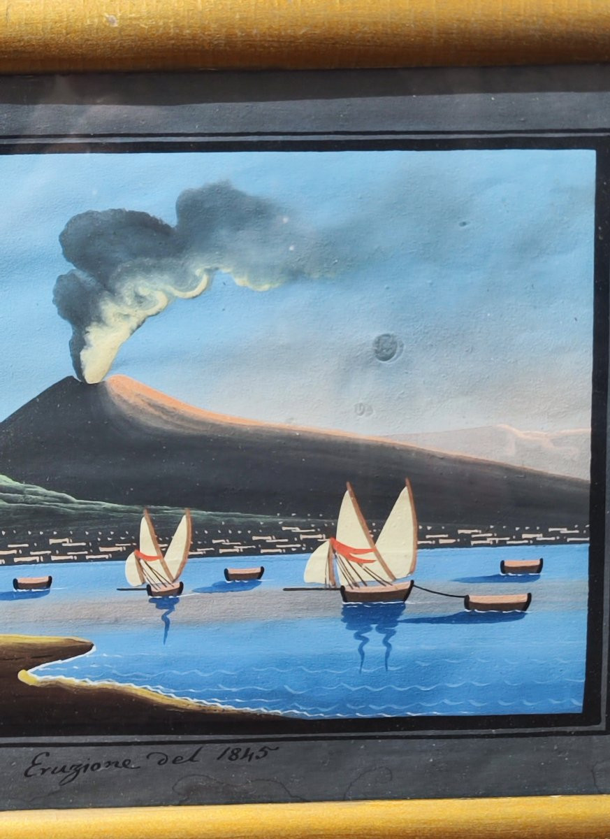 Pair Of 19th-century Neapolitan Gouaches-photo-6