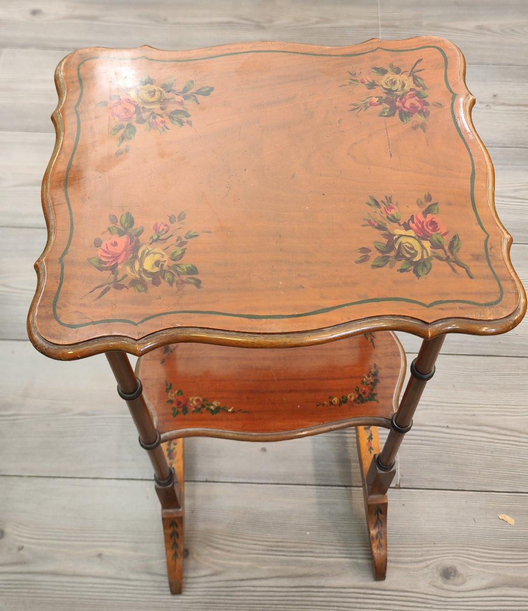 Set Of 19th-century Painted Satinwood Coffee Tables-photo-6