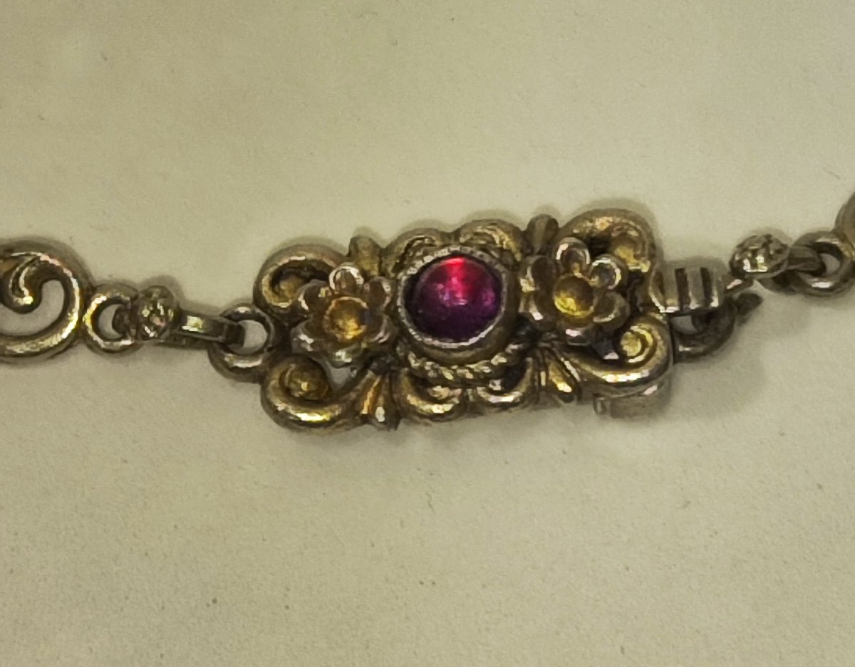 Antique Austro-hungarian Silver Necklace-photo-3