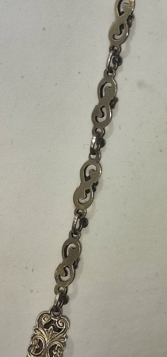 Antique Austro-hungarian Silver Necklace-photo-1