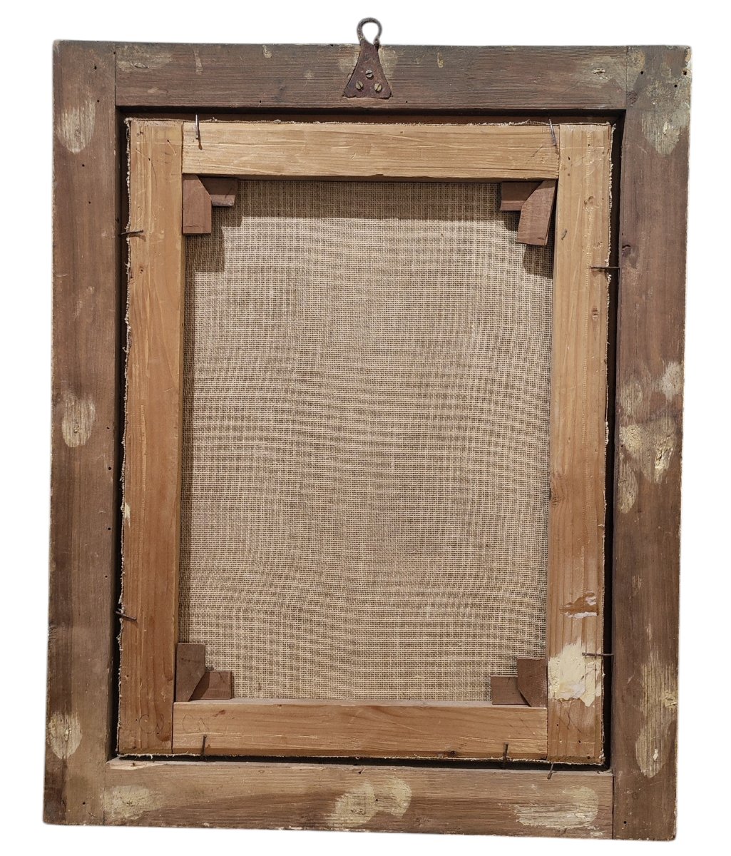 Tableau du XVIIe siècle représentant la Vierge à l'Enfant.-photo-2