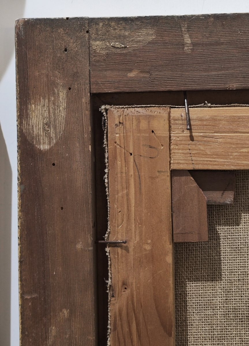 Tableau du XVIIe siècle représentant la Vierge à l'Enfant.-photo-1