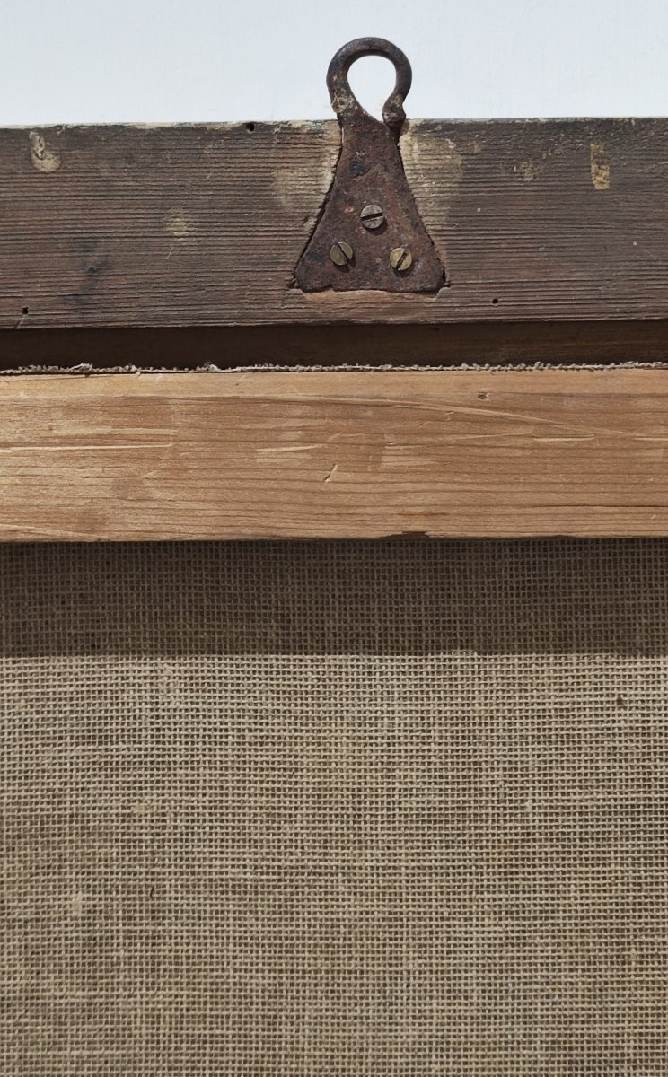 Tableau du XVIIe siècle représentant la Vierge à l'Enfant.-photo-2