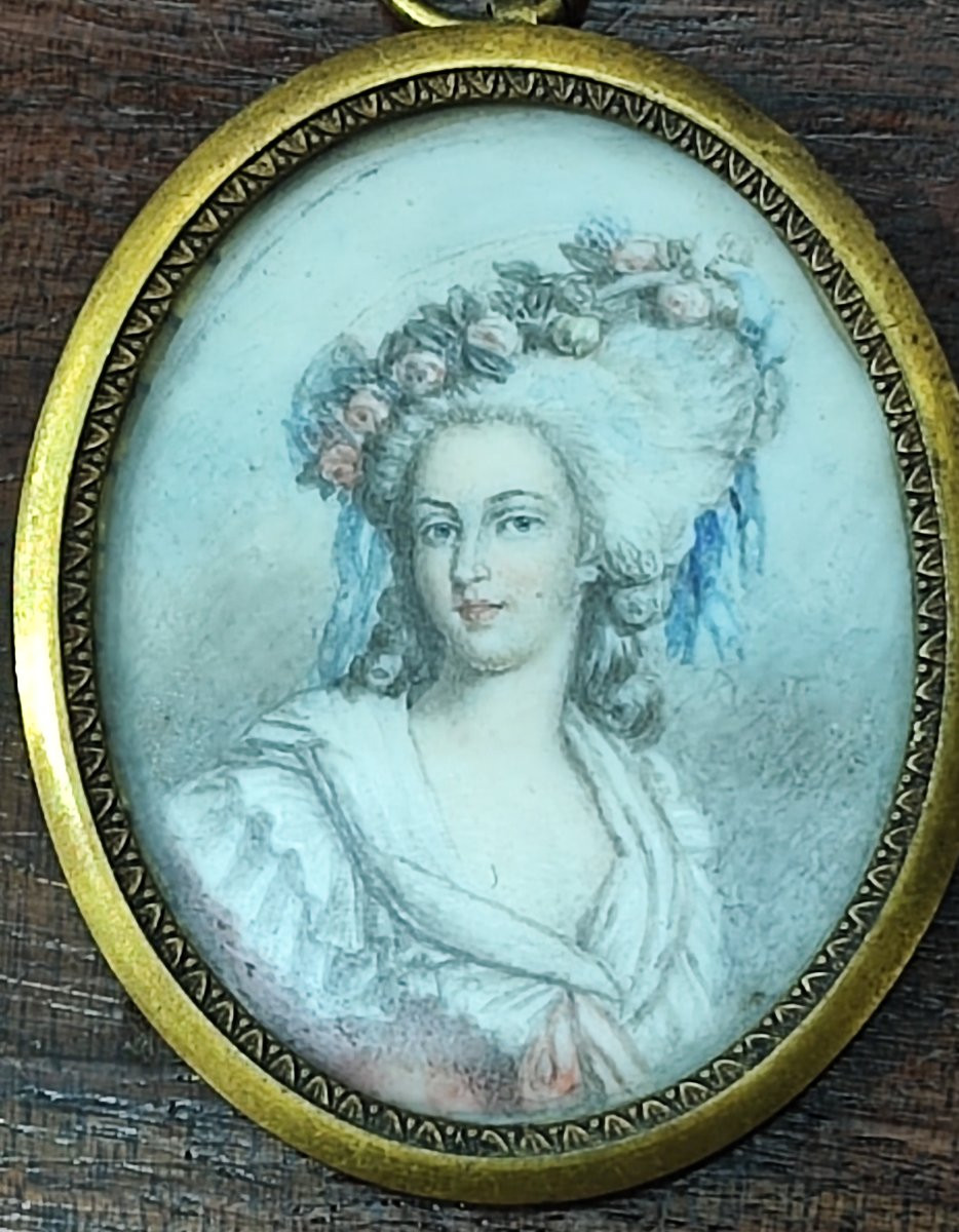 Portrait miniature de la princesse de Savoie-Carignan, XIXe siècle-photo-4