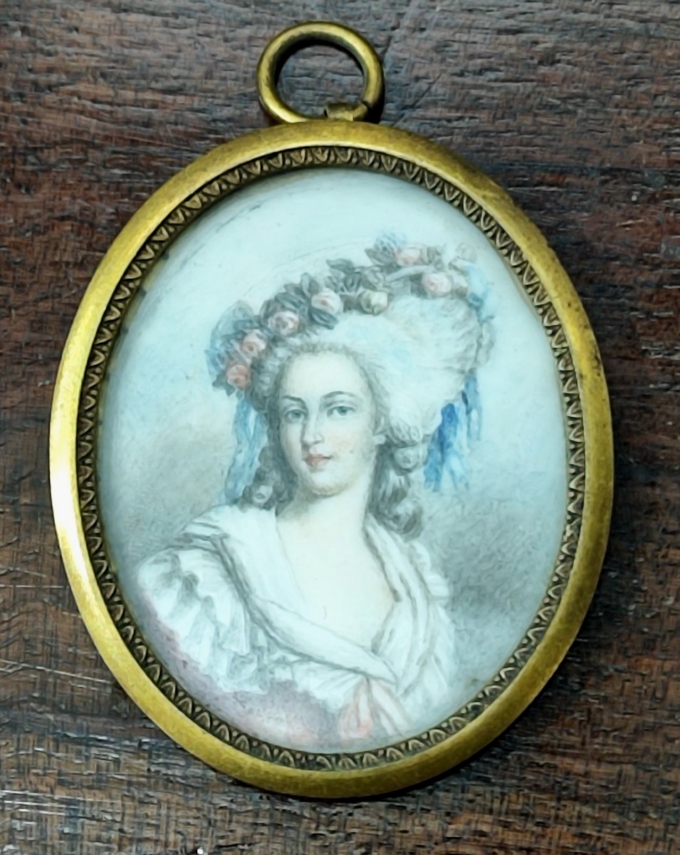 Portrait miniature de la princesse de Savoie-Carignan, XIXe siècle