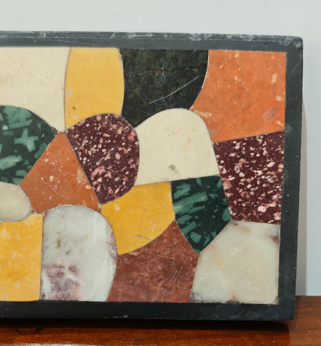 Antique "grand Tour" Paperweight In Antique Marble From The 19th Century-photo-3