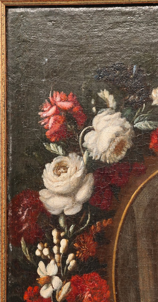 17th-century Painting: Madonna In A Garland Of Flowers, Rome-photo-1