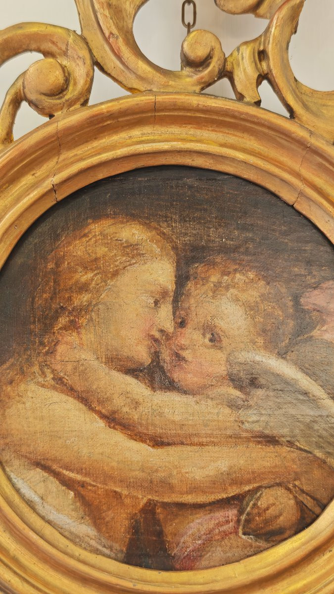 Cupidon et Psyché, une peinture vénitienne du XVIIIe siècle.-photo-2