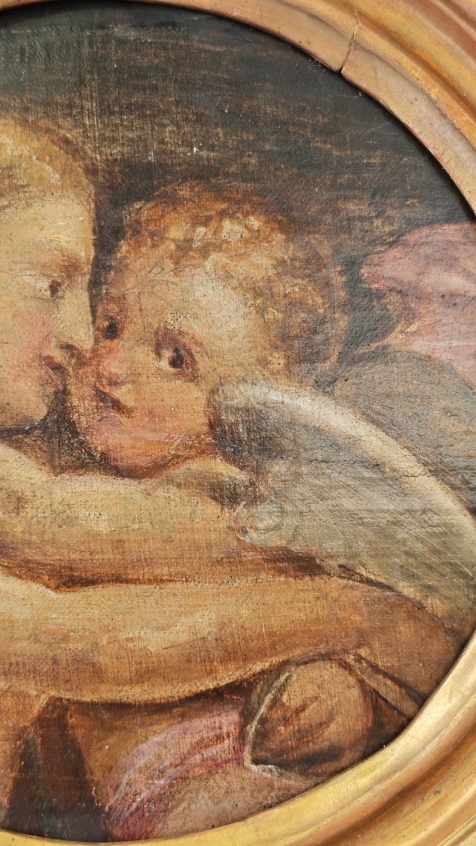 Cupidon et Psyché, une peinture vénitienne du XVIIIe siècle.-photo-4