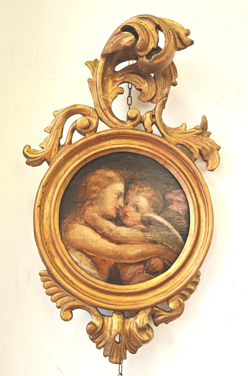 Cupidon et Psyché, une peinture vénitienne du XVIIIe siècle.
