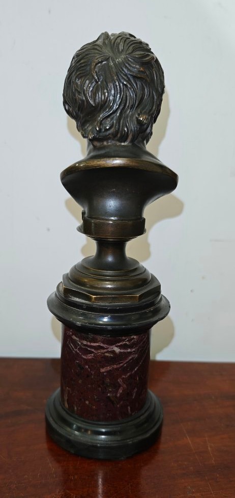 Buste en bronze et marbre de Pseudo-Sénèque Grand Tour - XIXe siècle-photo-2