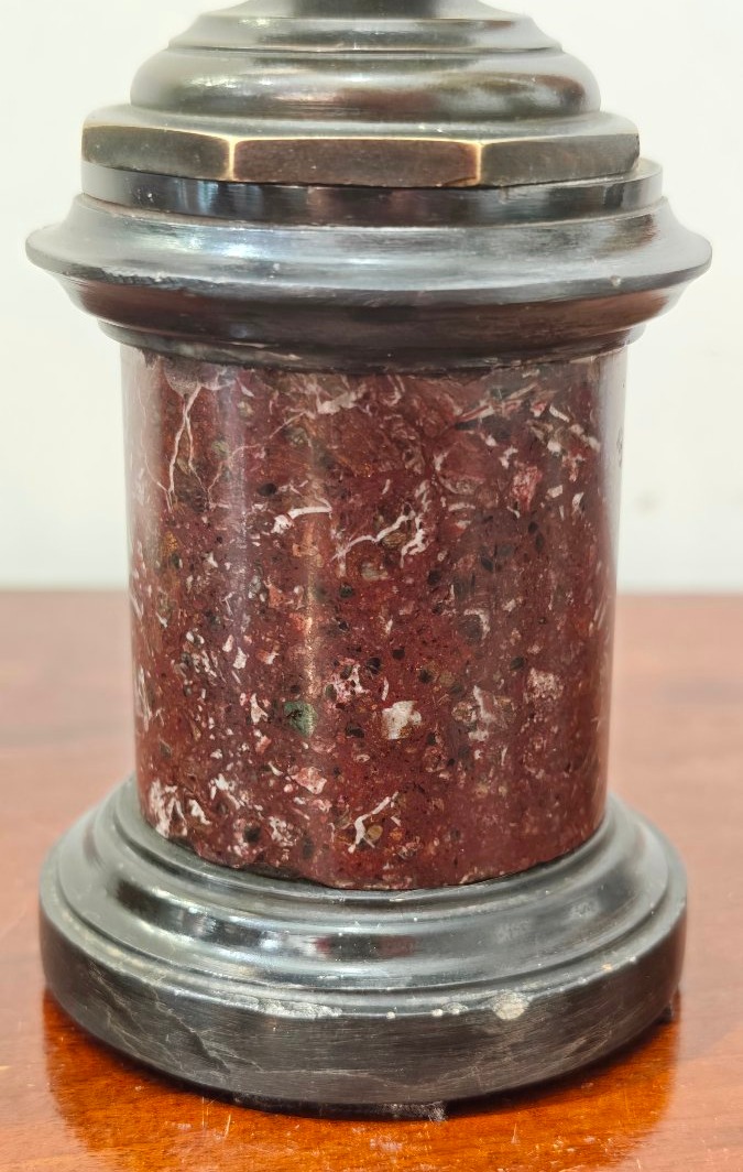 Buste en bronze et marbre de Pseudo-Sénèque Grand Tour - XIXe siècle-photo-3
