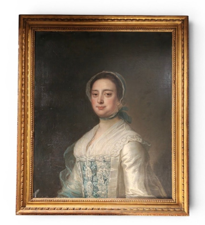 Portrait Of A Lady In A Silk Dress - 18th-century English School