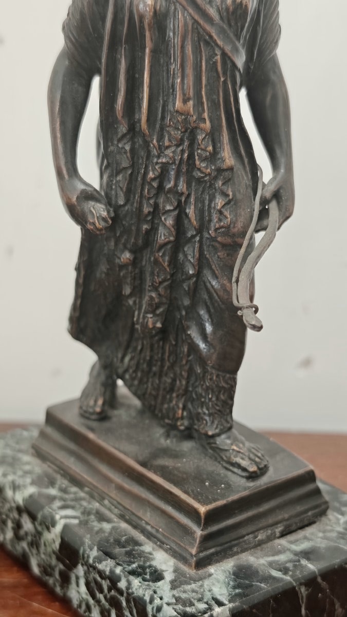 Diana The Huntress - Grand Tour Bronze Statuette, Mid-19th Century-photo-3