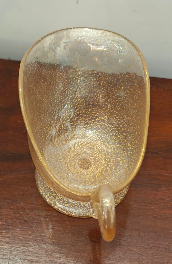 Barovier Sauce Boat With Saucer, Murano, Ca. 1940-photo-1