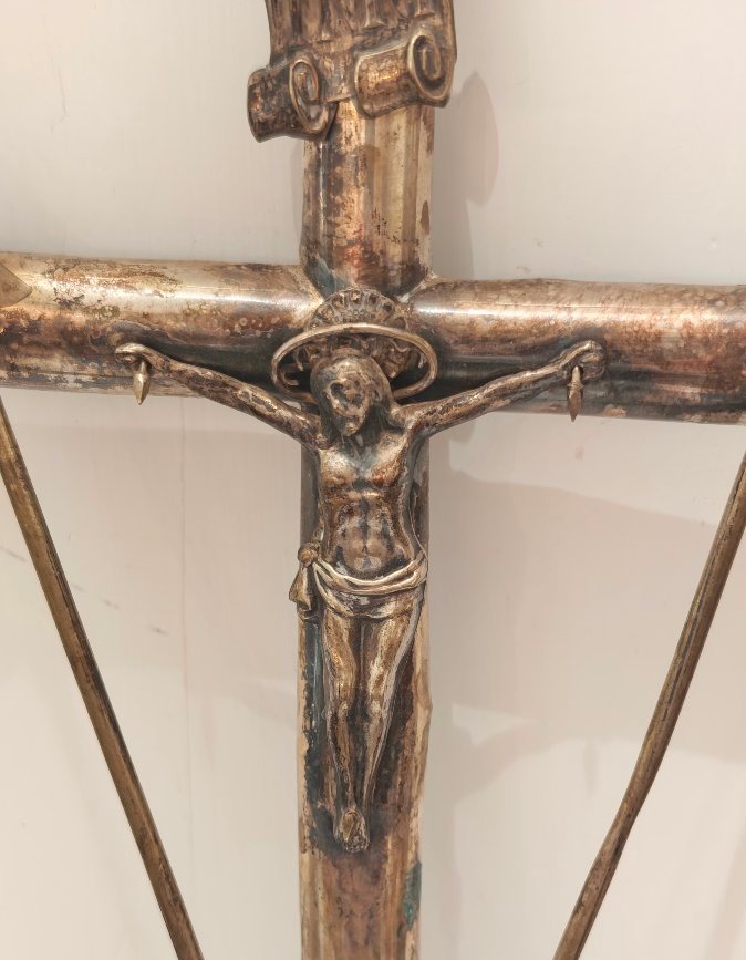 Silver Crucifix Of The Passion, Italy, 19th Century-photo-2