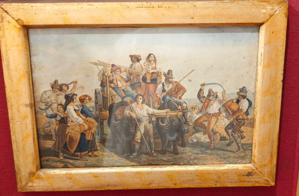 Pair Of Antique Watercolor Engravings, 19th-century Grand Tour-photo-3