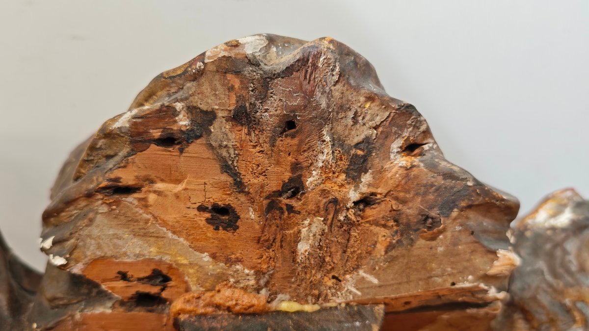 Chérubin en bois doré, baroque romain, XVIIe siècle-photo-7