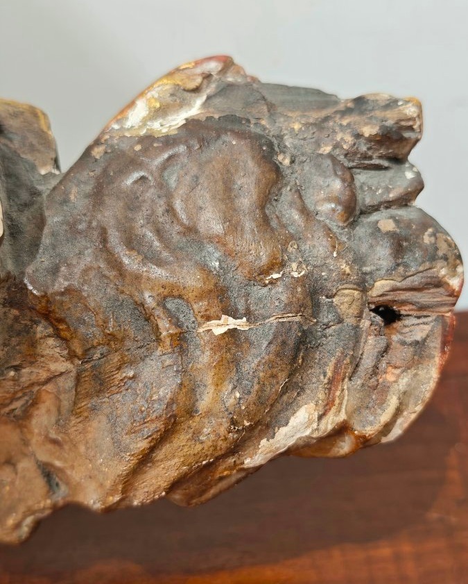 Chérubin en bois doré, baroque romain, XVIIe siècle-photo-8
