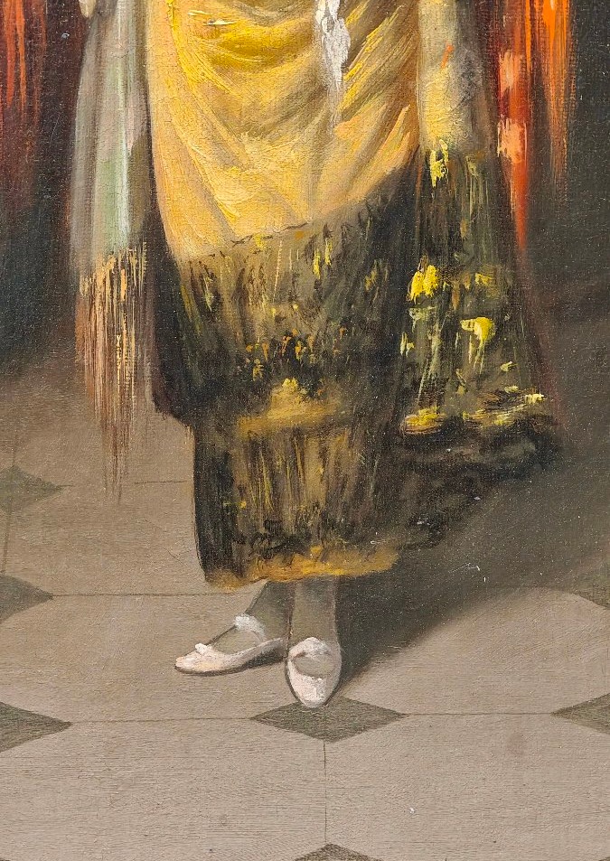 Paire de tableaux du XIXe siècle de P. Duval  Femmes gitanes andalouses Espagne-photo-3