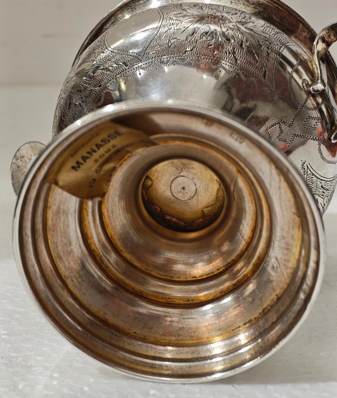 Antique Silver Sugar Bowl, Russia, Moscow, 1885 -photo-2