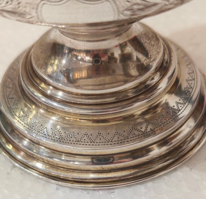Antique Silver Sugar Bowl, Russia, Moscow, 1885 -photo-5
