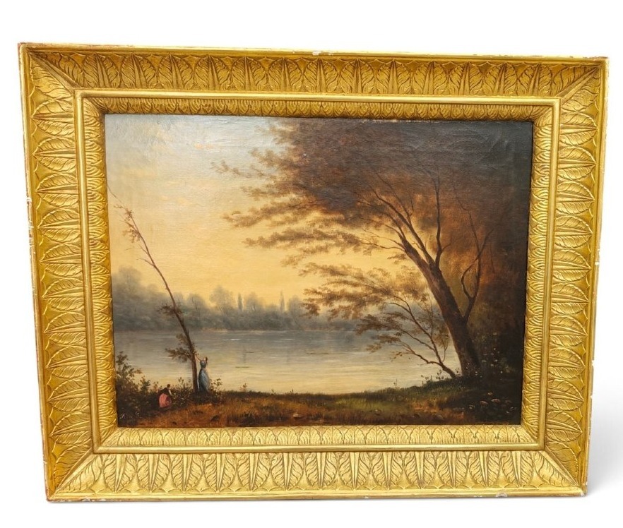 Peinture de paysage ancienne du XIXe siècle