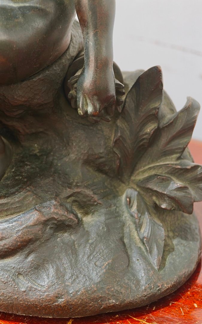 Sculpture en bronze de Cupidon XIXe siècle-photo-4