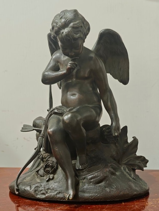 Sculpture en bronze de Cupidon XIXe siècle