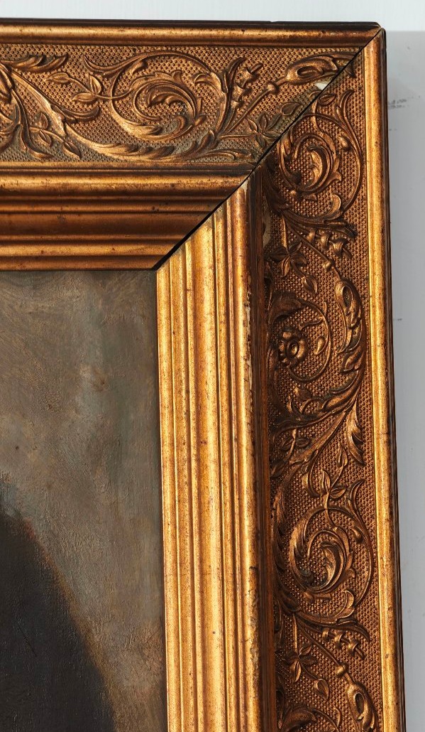 An Antique 19th-century Portrait Of A Woman By Pio Sanquirico -photo-4