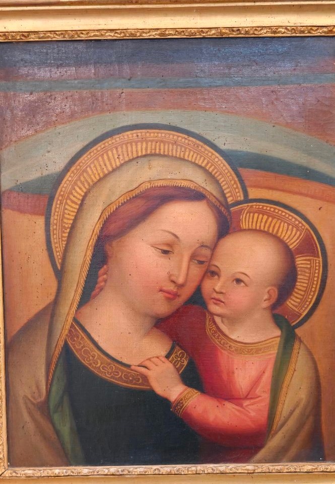 19th-century Painting, Our Lady Of Good Counsel Of Genazzano-photo-3