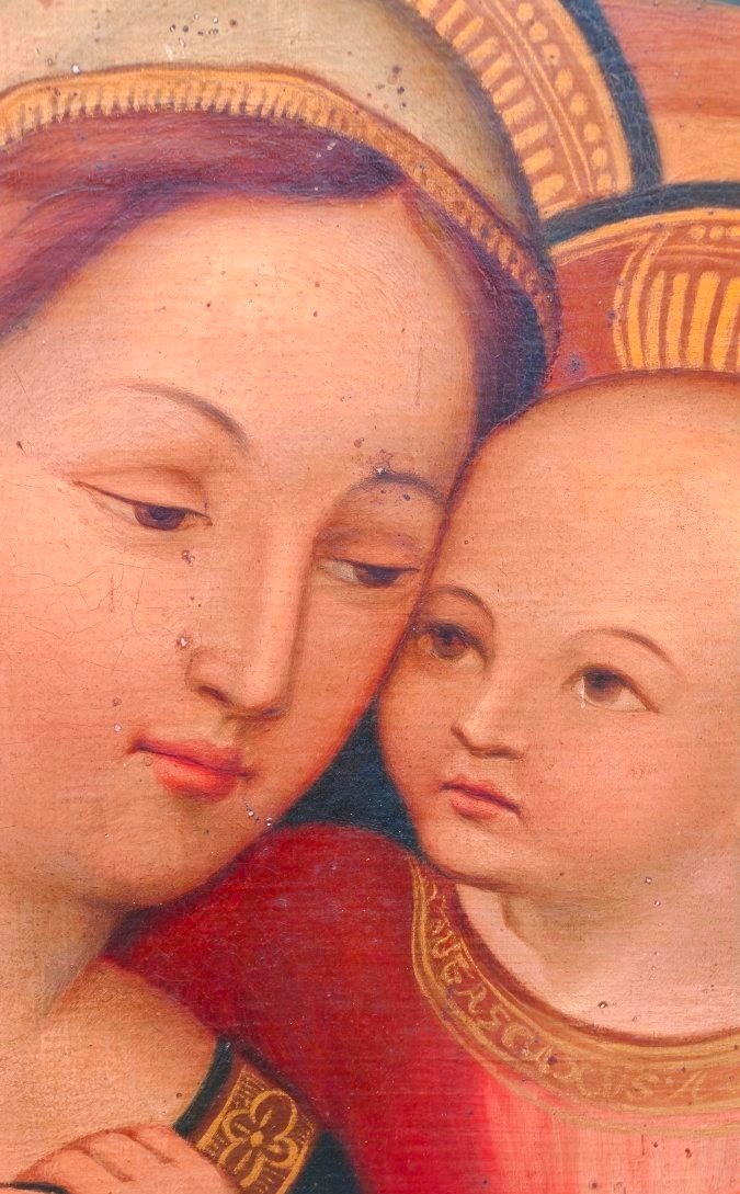 19th-century Painting, Our Lady Of Good Counsel Of Genazzano-photo-4