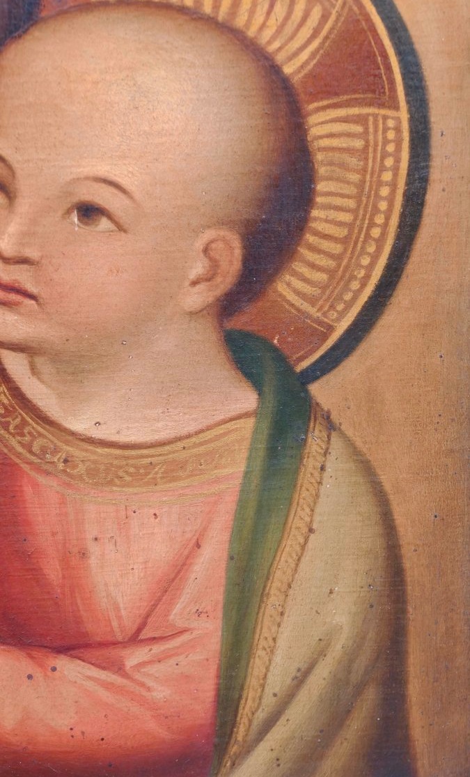 19th-century Painting, Our Lady Of Good Counsel Of Genazzano-photo-5