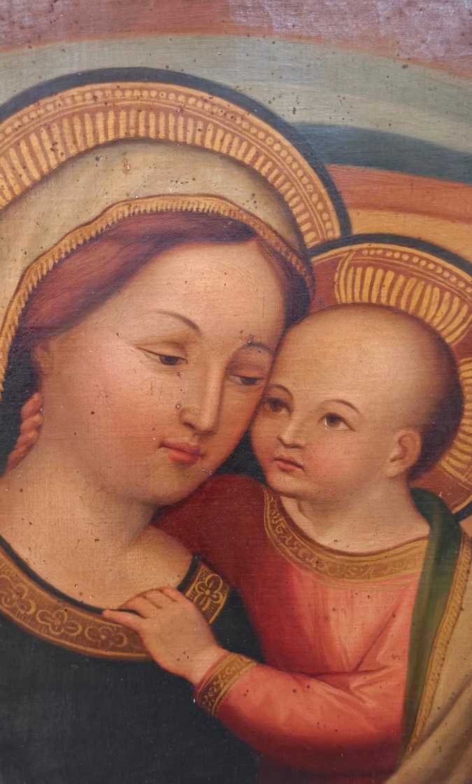 19th-century Painting, Our Lady Of Good Counsel Of Genazzano-photo-7