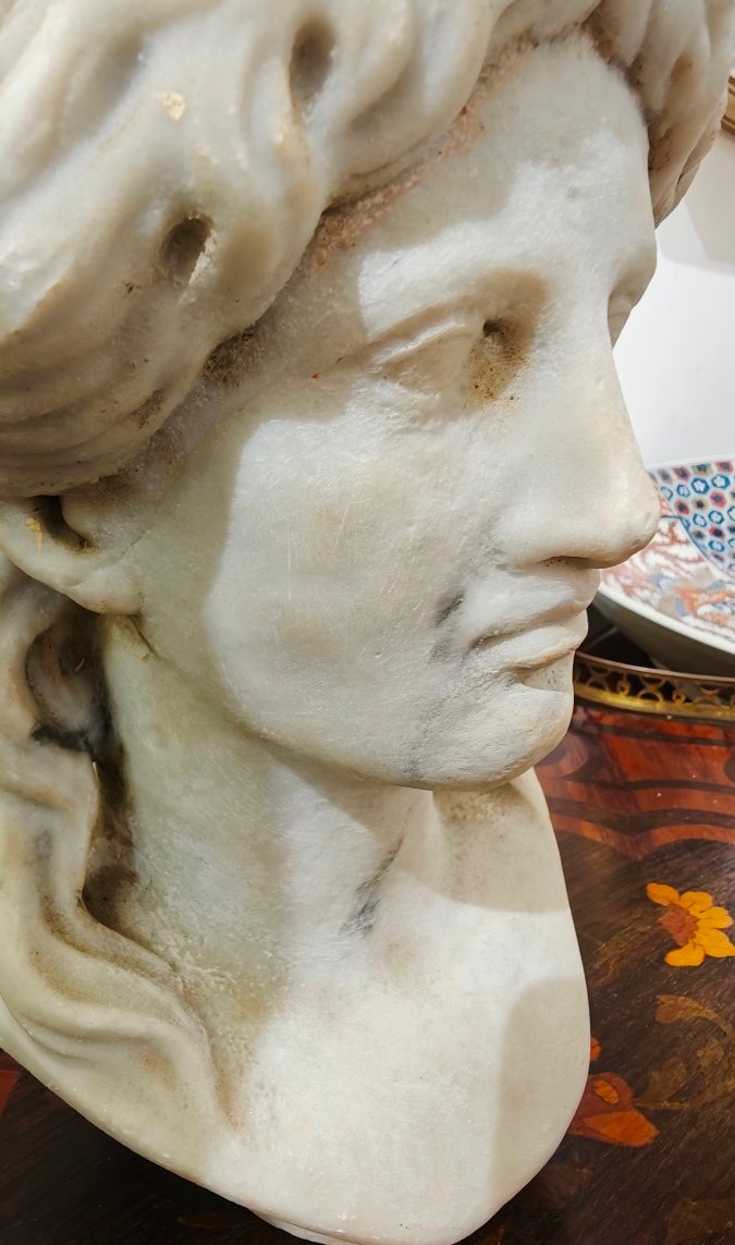 Grand Tour Carrara Marble Bust -photo-5