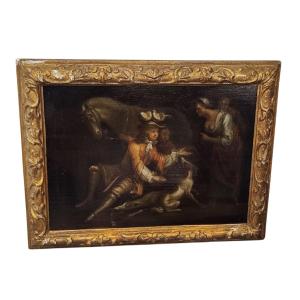 Peinture sur panneau, XVIIe siècle, école flamande